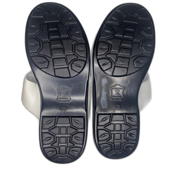 Italian Leather Handmade Sandals Men's Size 10 US Slip-On White Al Rabee - Picture 8 of 9